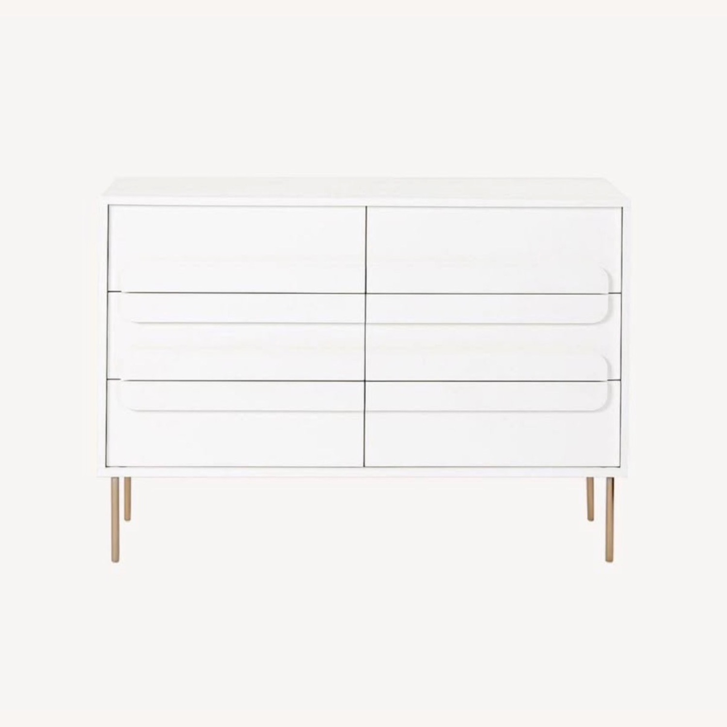 West Elm Gemini White Wood Dresser - image-2