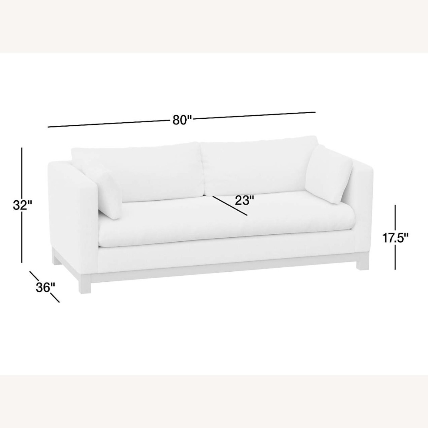 Crate & Barrel Pacific Bench Sofa - image-2
