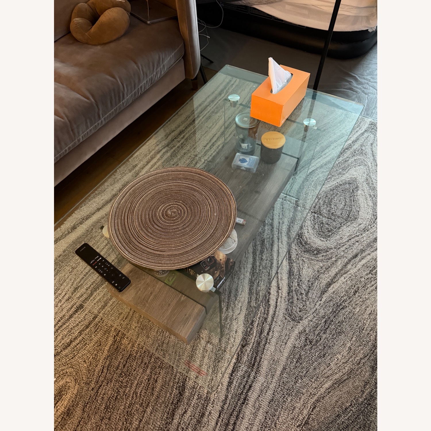 Safavieh Kayley Dark Brown Glass Coffee Table - image-4
