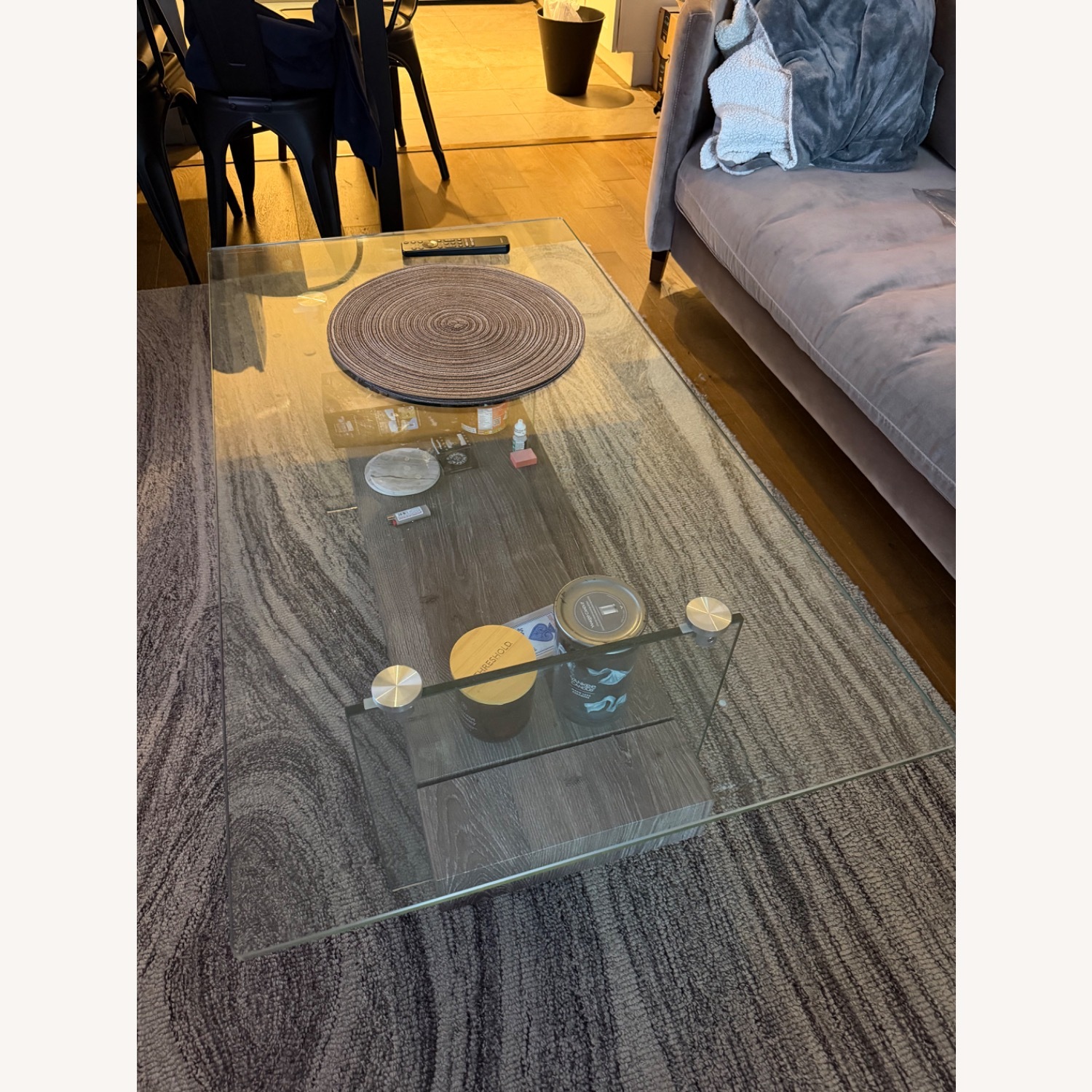 Safavieh Kayley Dark Brown Glass Coffee Table - image-3