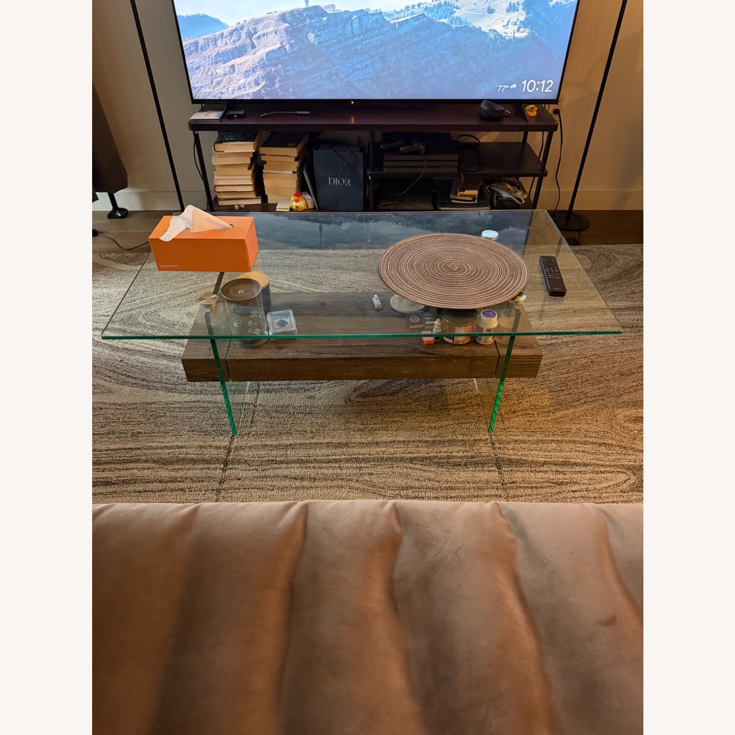 Safavieh Kayley Dark Brown Glass Coffee Table - image-2