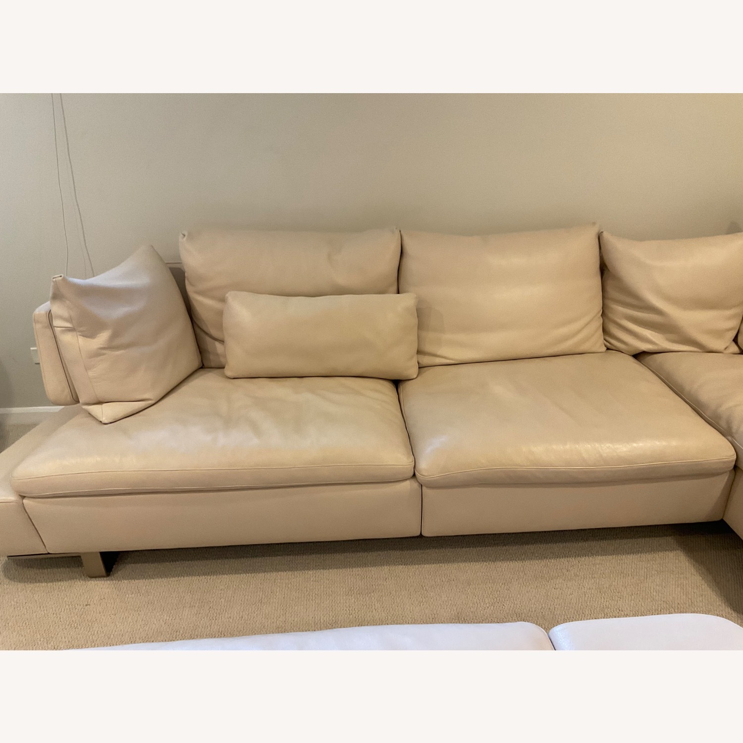 Natuzzi Italia Dove Sectional Sofa and Ottoman - image-8