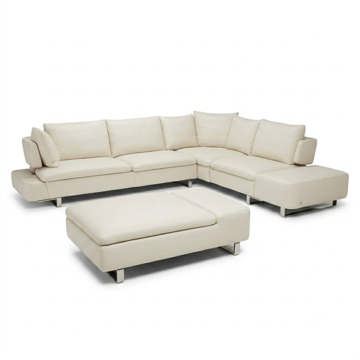 Natuzzi Italia Dove Sectional Sofa and Ottoman - image-11