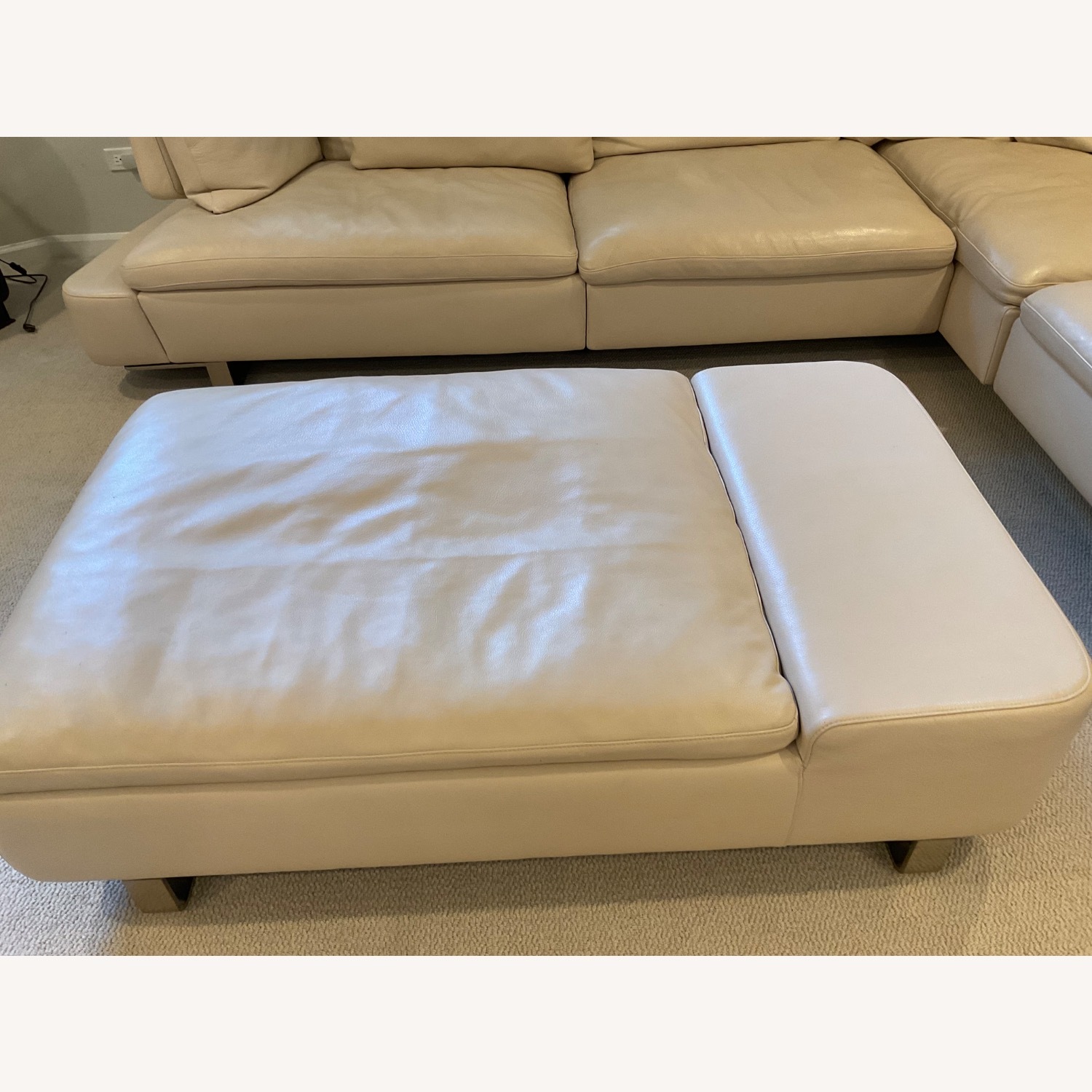 Natuzzi Italia Dove Sectional Sofa and Ottoman - image-10