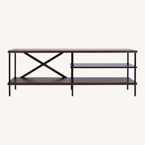 Used Safavieh Dark Brown Wood Media Stand for sale on AptDeco