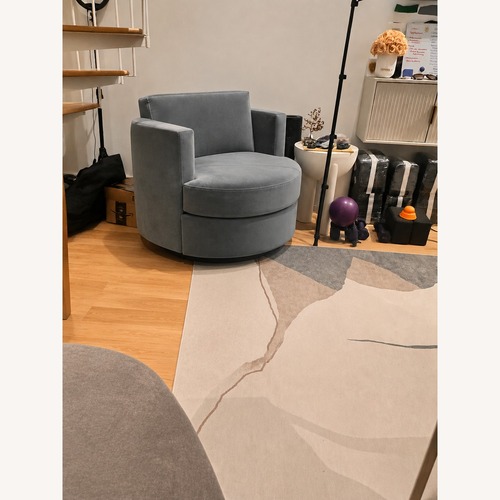 Used Restoration Hardware Blue Velvet Armchair for sale on AptDeco
