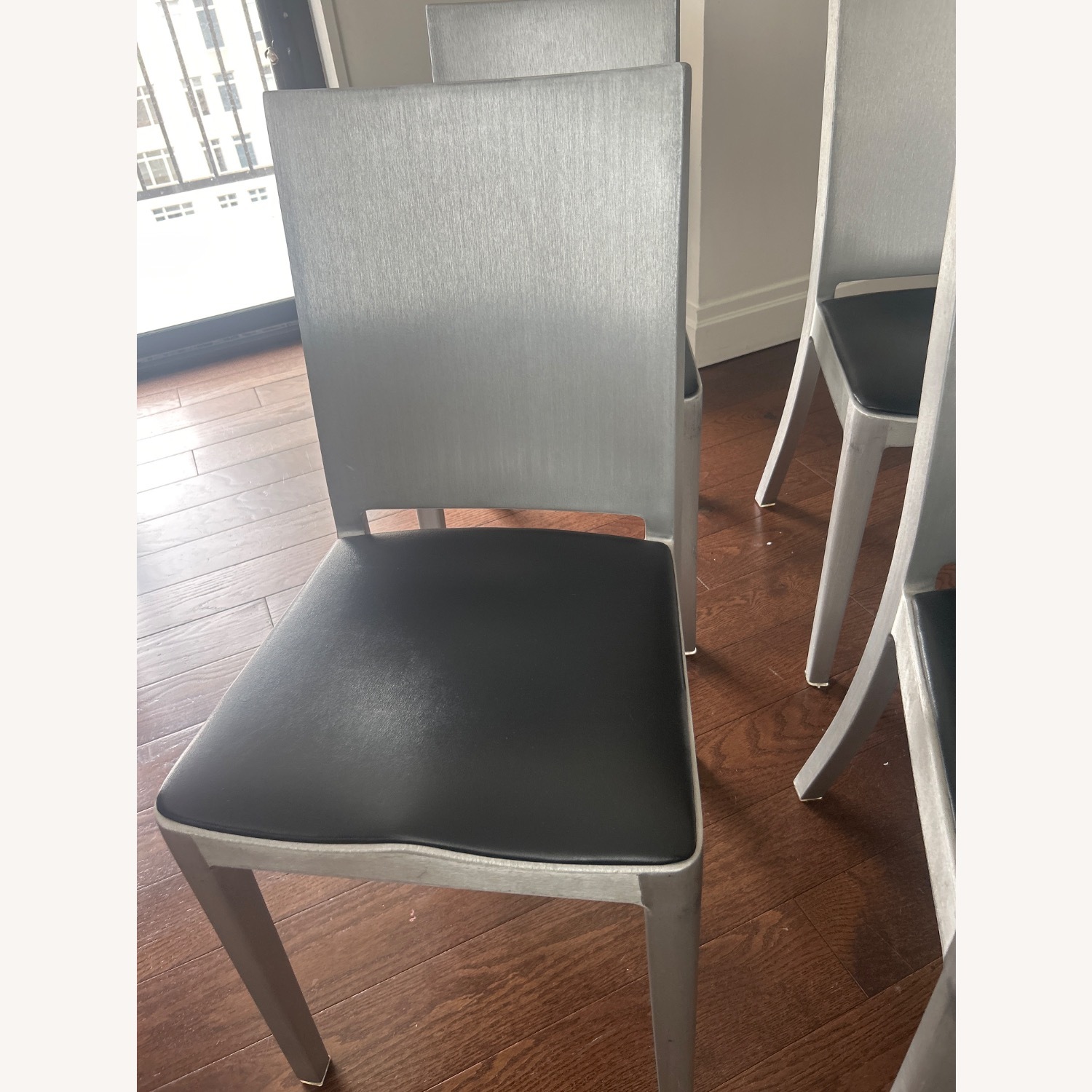 Design Within Reach Black Metal Dining Chairs - image-3