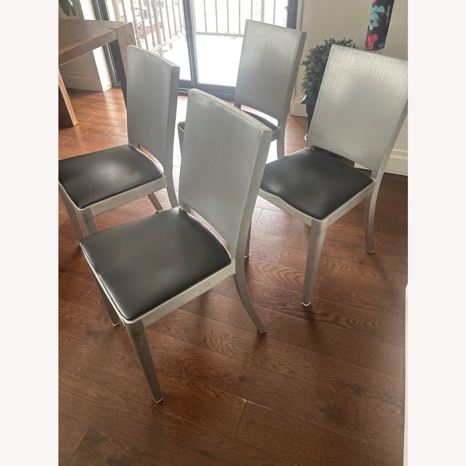 Design Within Reach Black Metal Dining Chairs - image-2