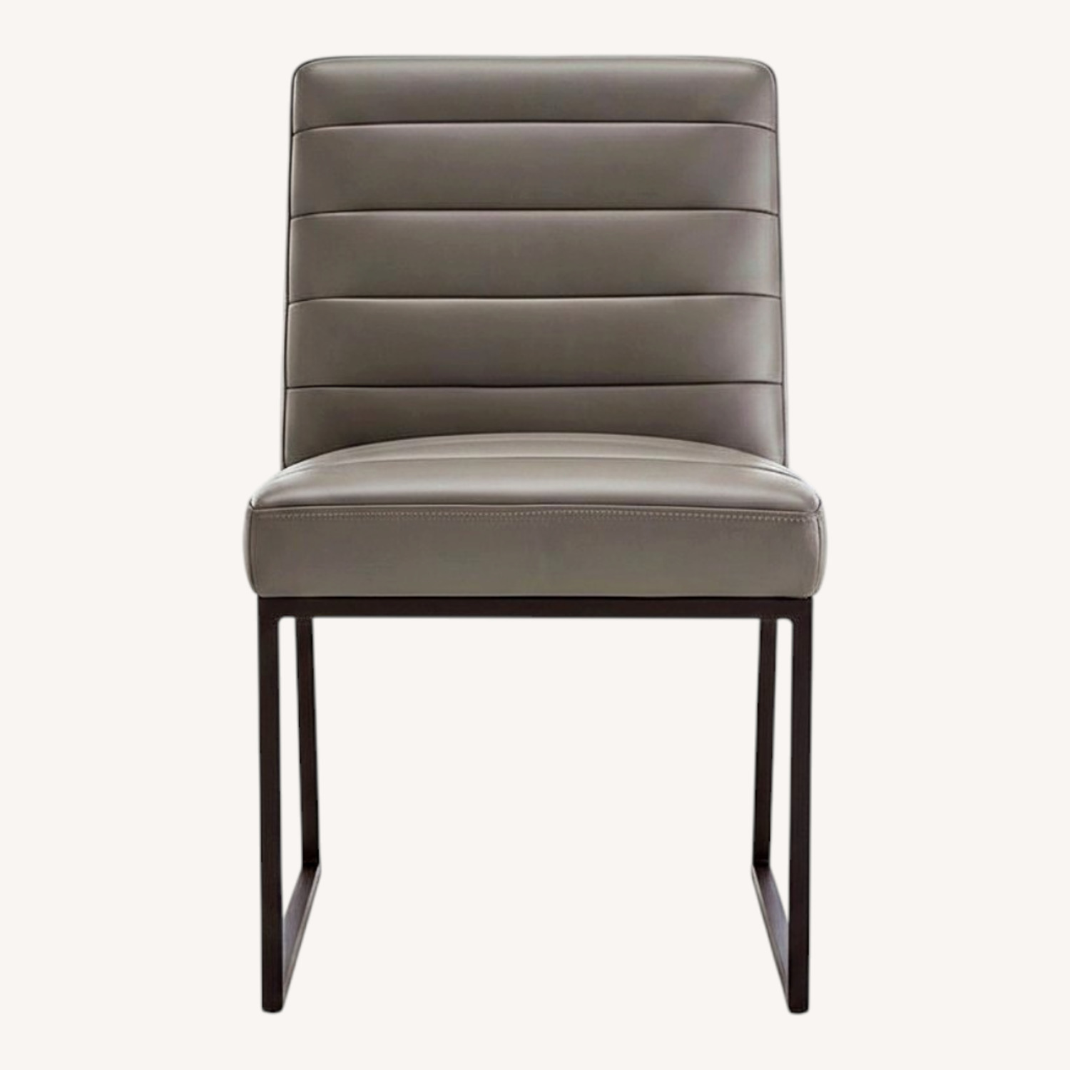 Crate & Barrel Channel Leather Dining Chairs - image-0