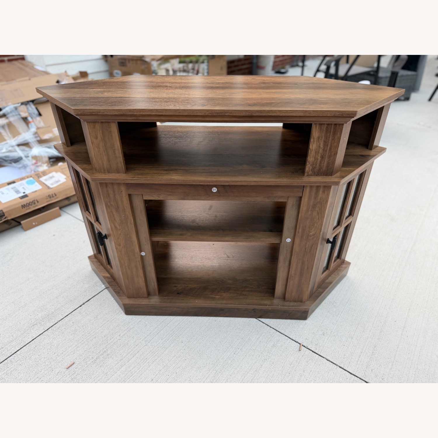 Light Brown Wood Side Table - image-1