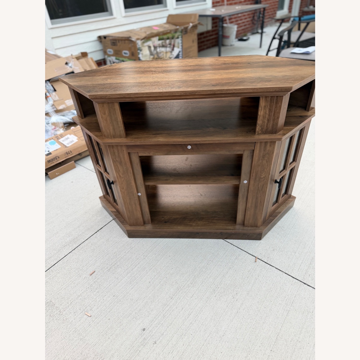 Light Brown Wood Side Table - image-5