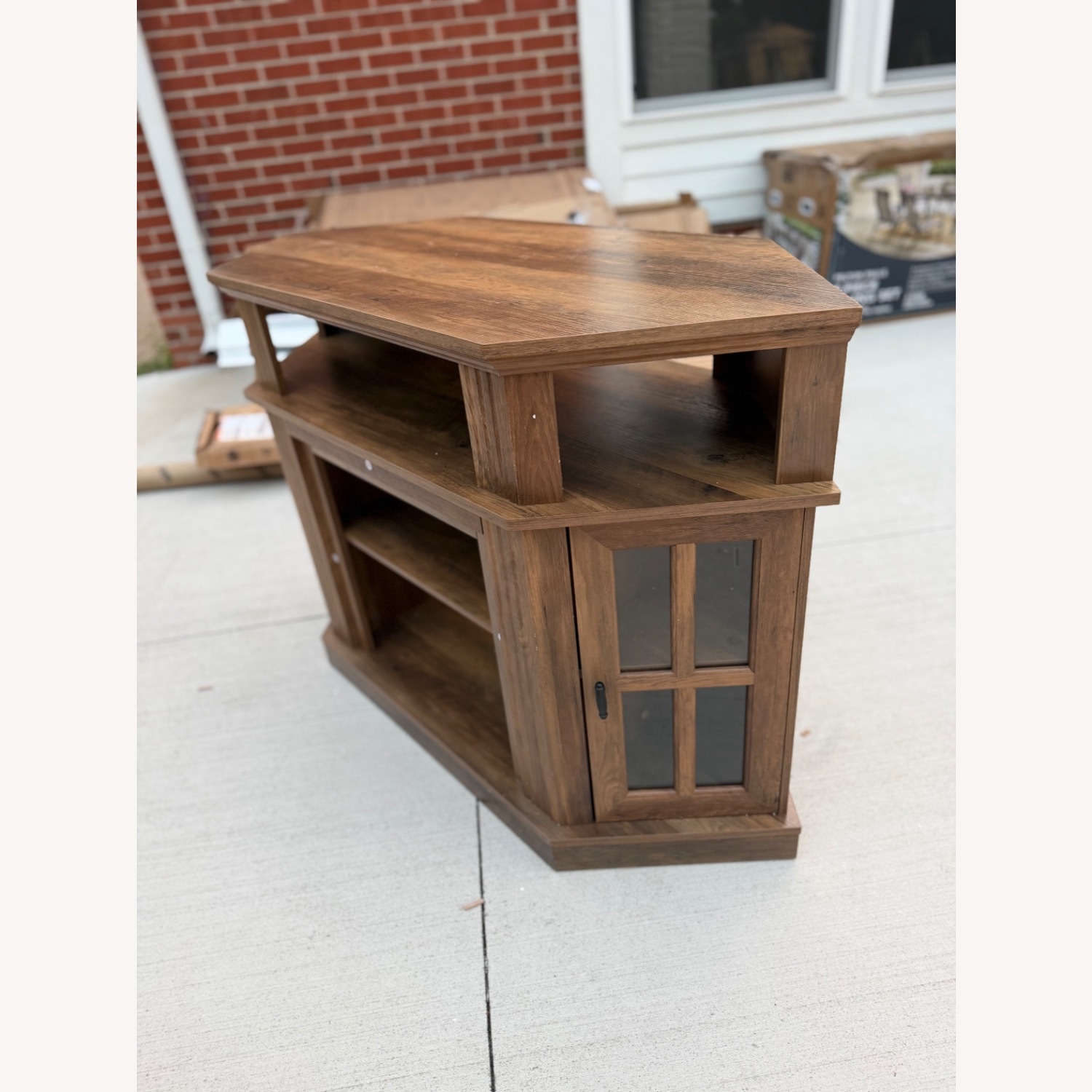 Light Brown Wood Side Table - image-2