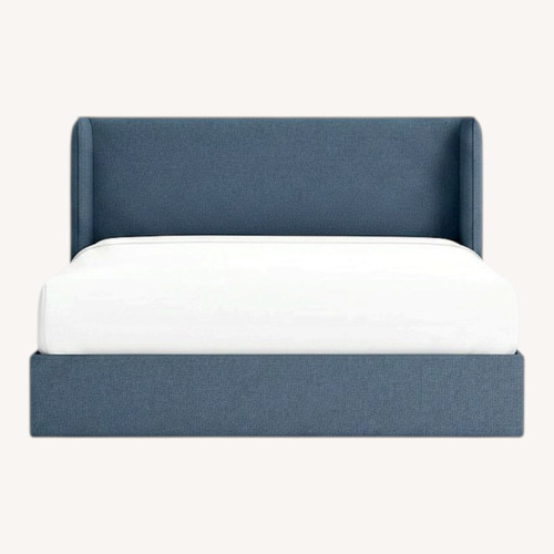 Used Crate&kids Blue Upholstered Kids Full Storage Bed for sale on AptDeco