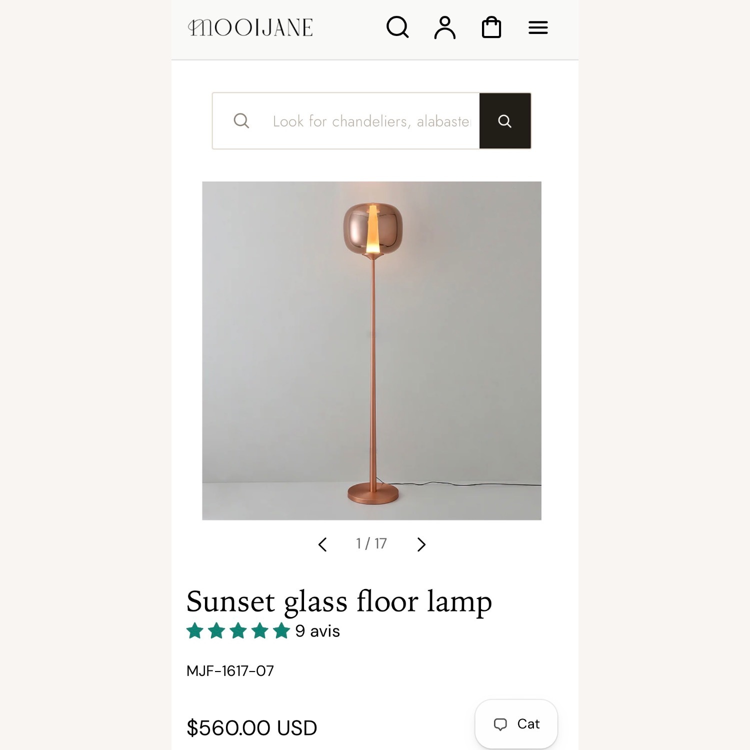 Rose Gold Midcentury Lamp - image-4