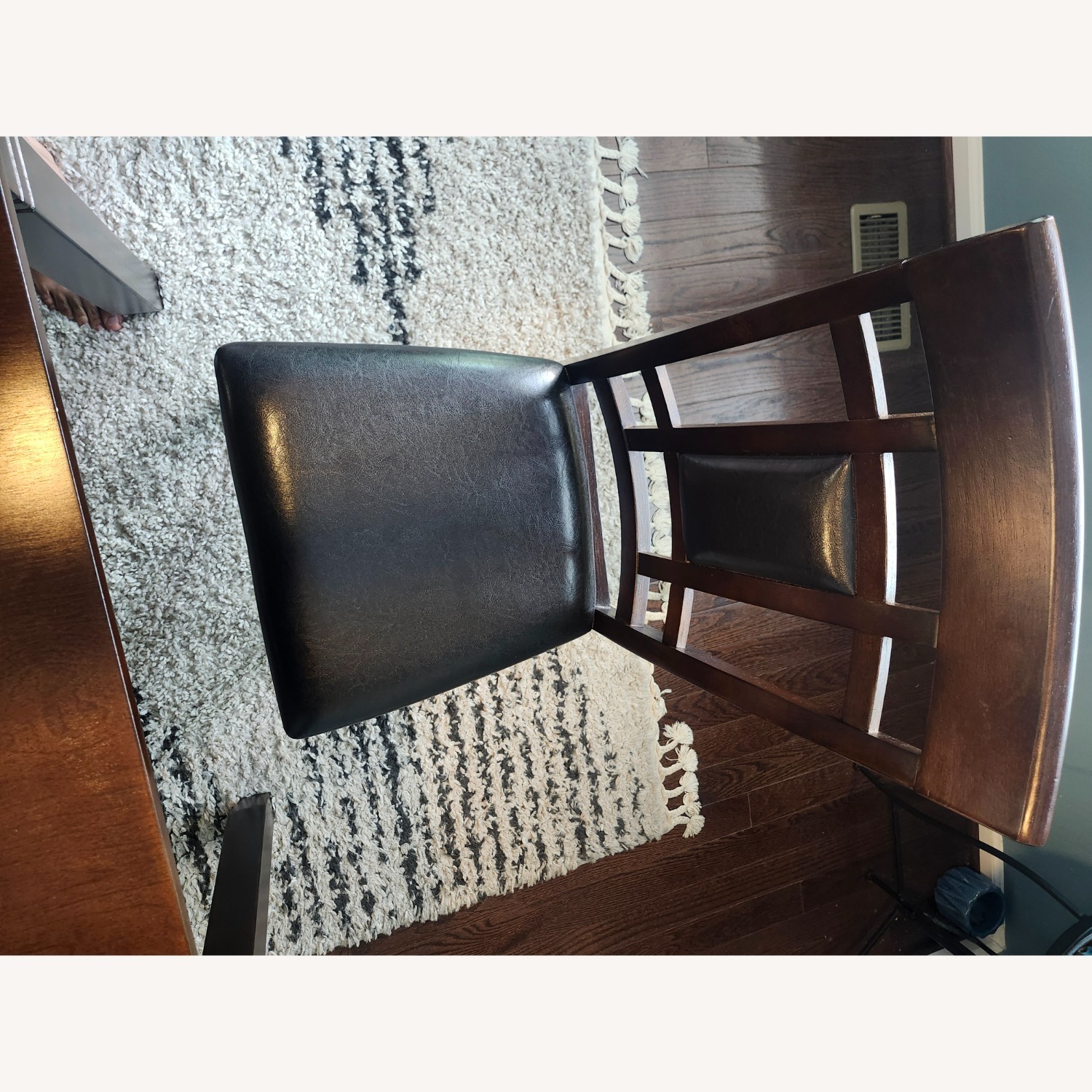 Ashley Furniture Dark Brown Wood Dining Table Set - image-3