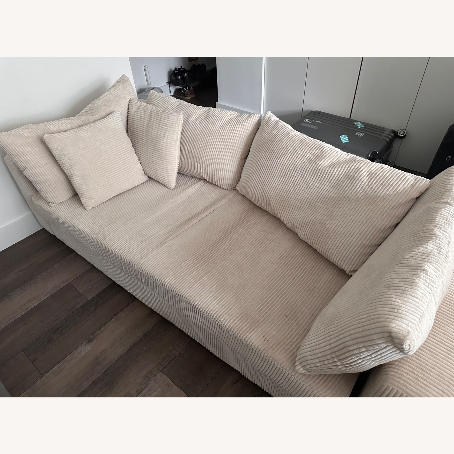 Alcantara Upholstered 89.5'' Sofa - image-1