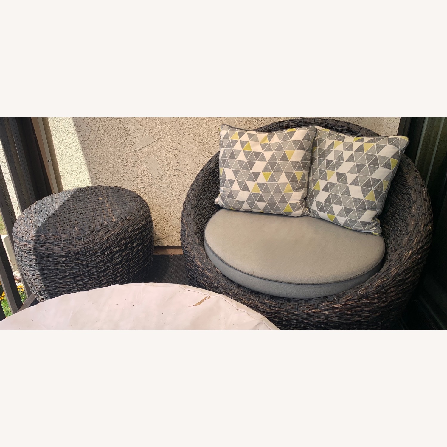 Outdoor Swivel Chair Set + Table - image-2