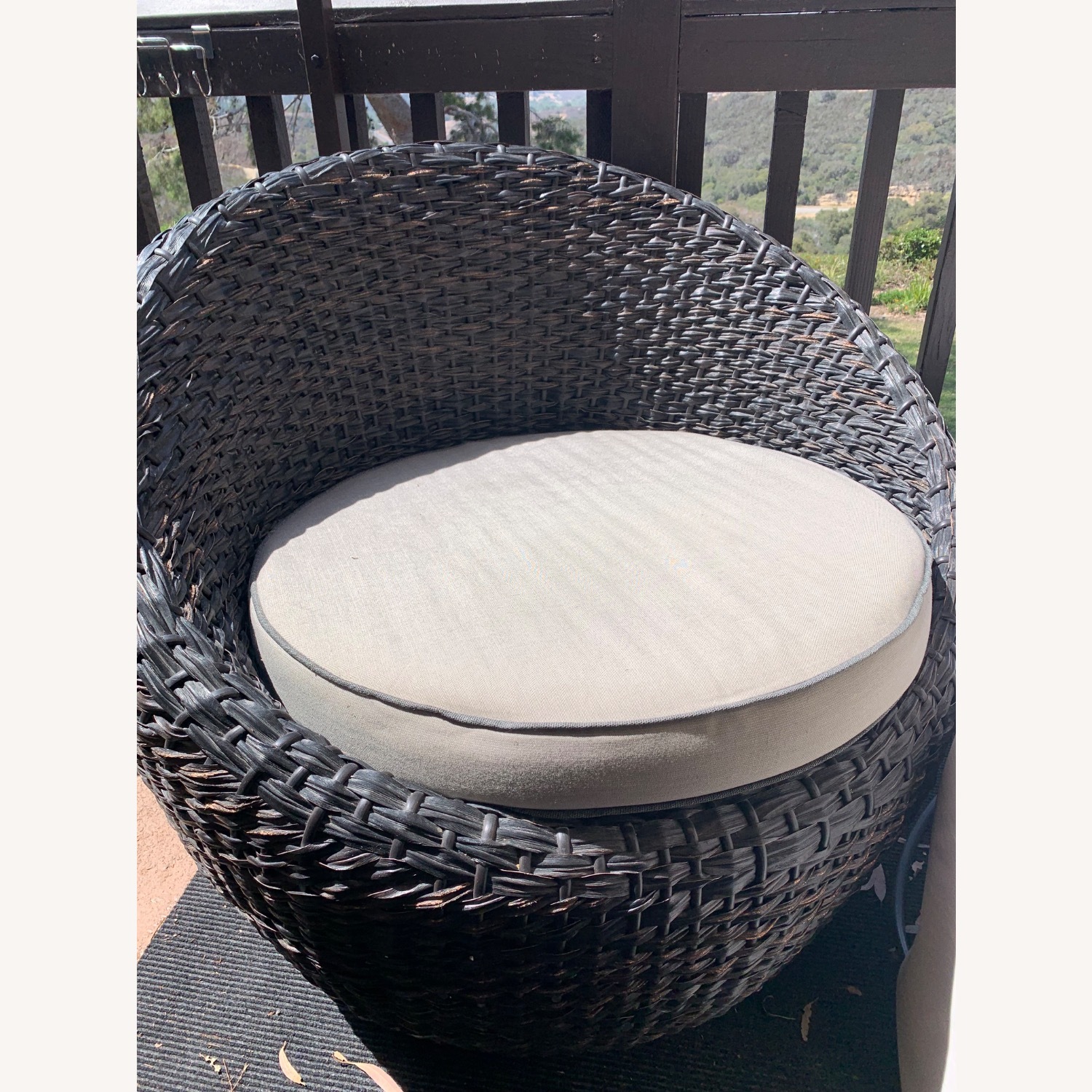 Outdoor Swivel Chair Set + Table - image-10