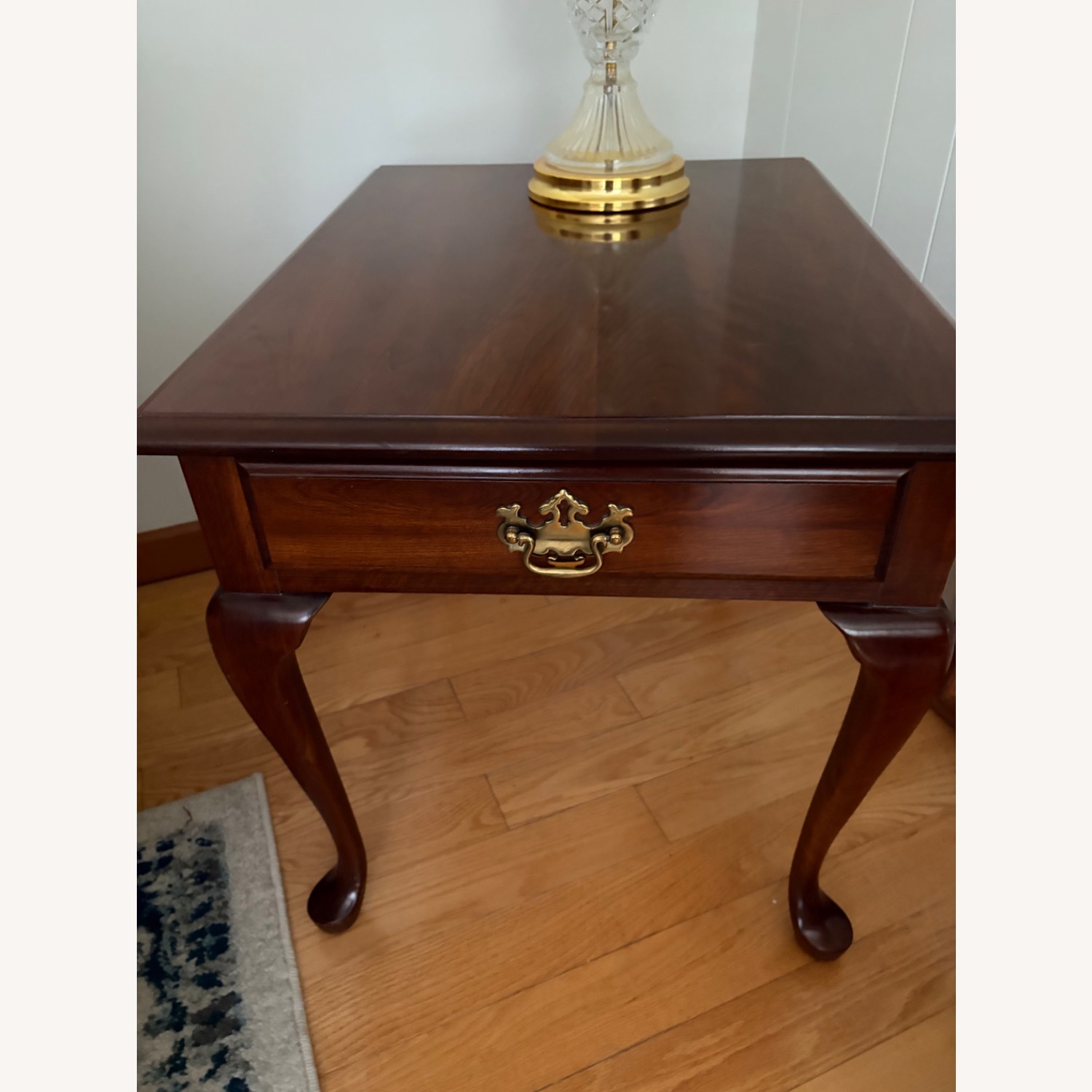 Vintage/Antique Dark Brown Wood Side Table - image-2