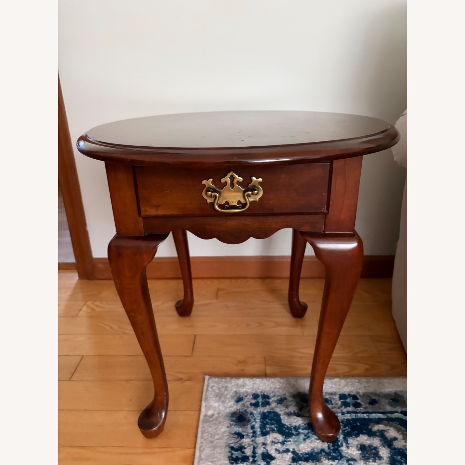 Vintage/Antique Dark Brown Wood Side Table - image-3