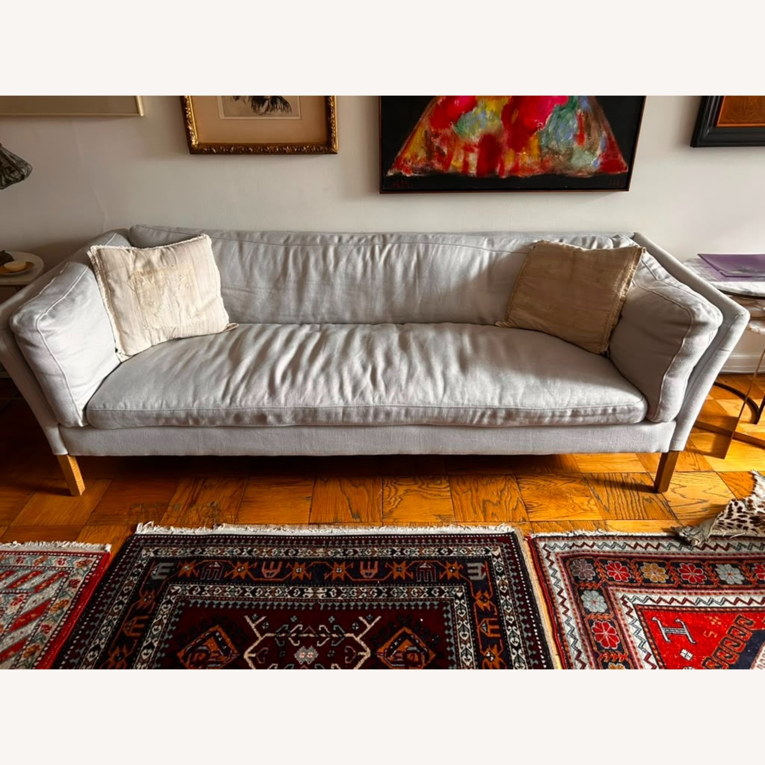 Restoration Hardware Sorensen White 2 Seater Sofa - image-3