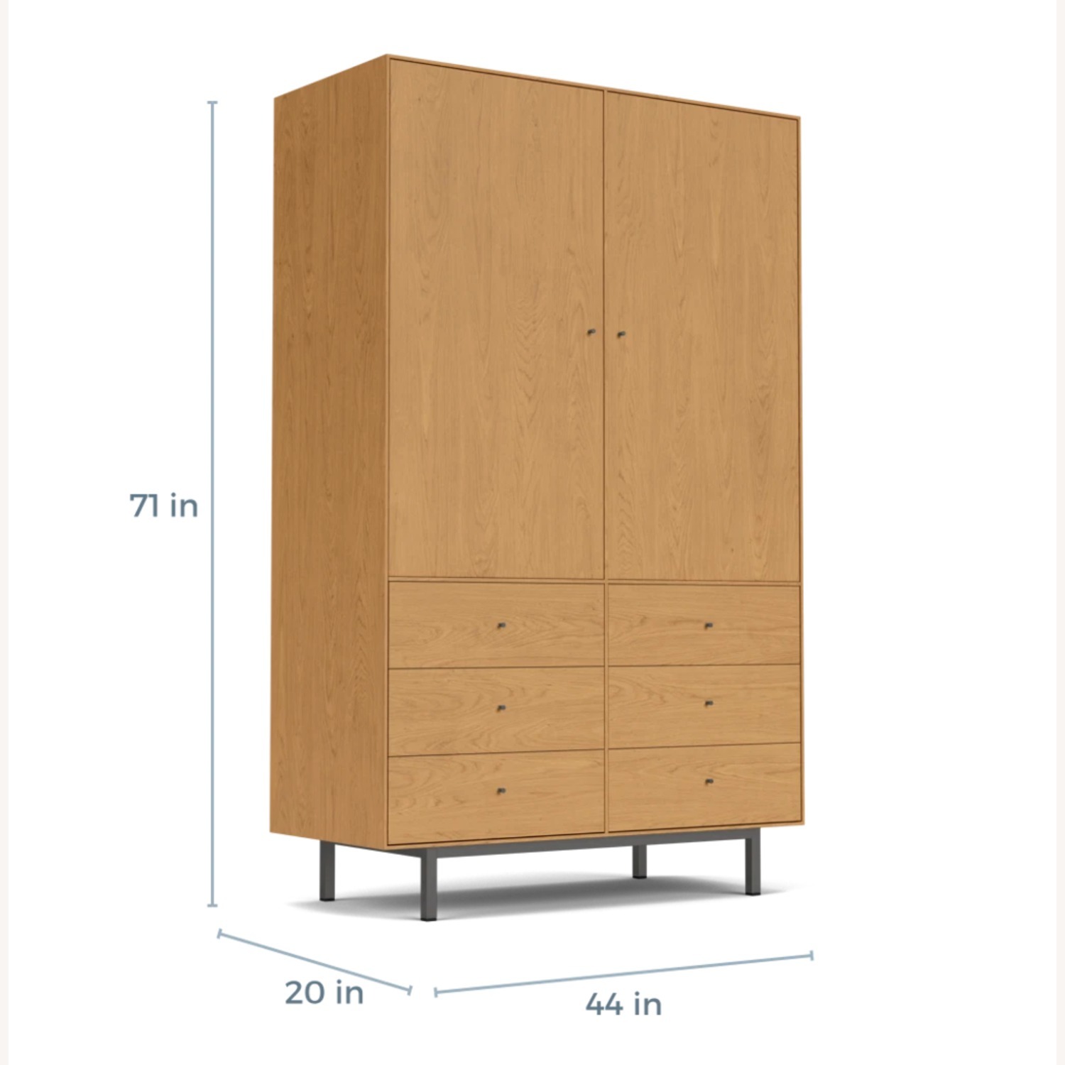 Room & Board Hudson Armoire (White Oak) - image-2