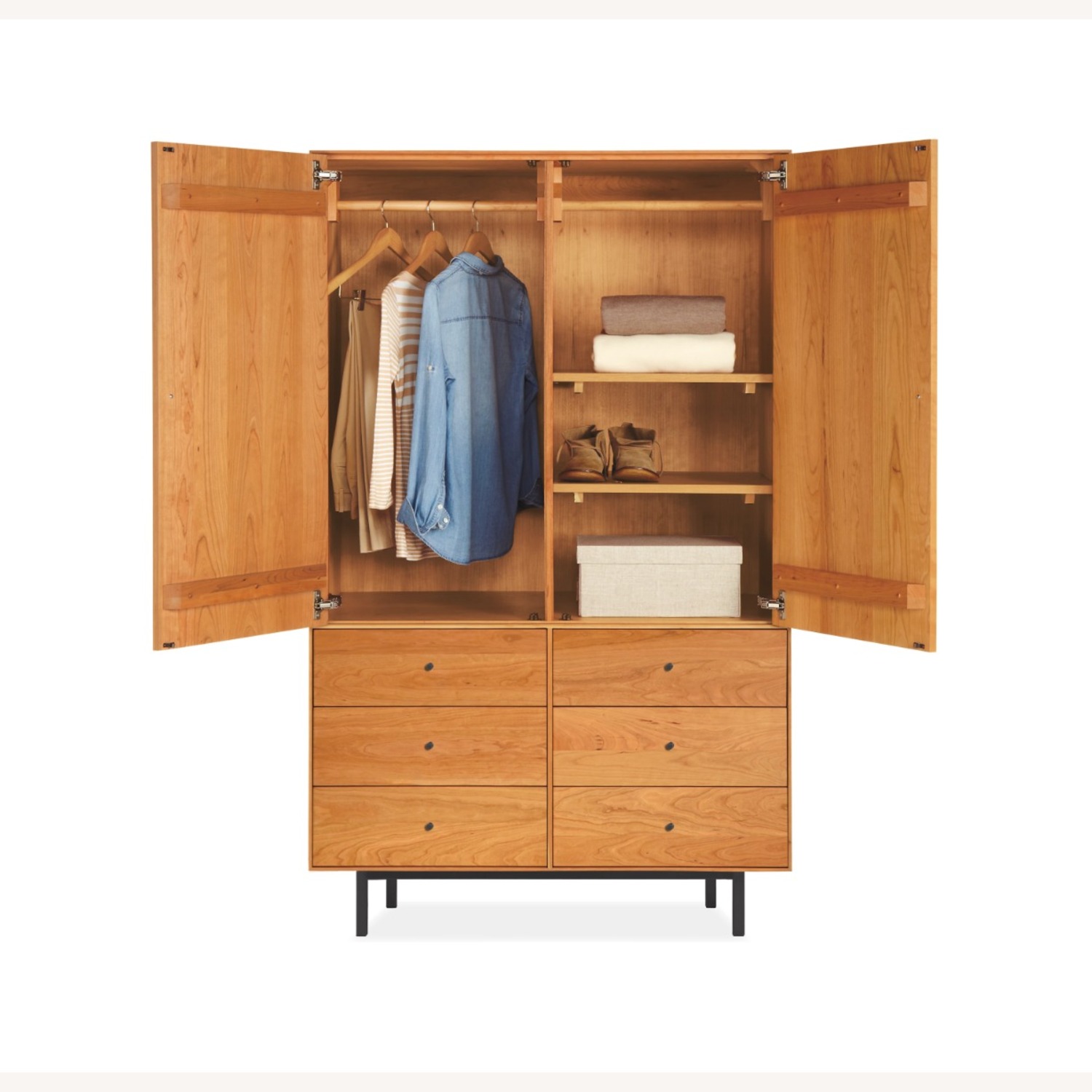 Room & Board Hudson Armoire (White Oak) - image-3