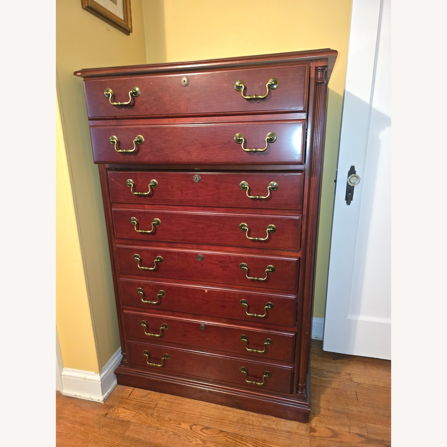 Dark Brown Wood Dresser - image-1