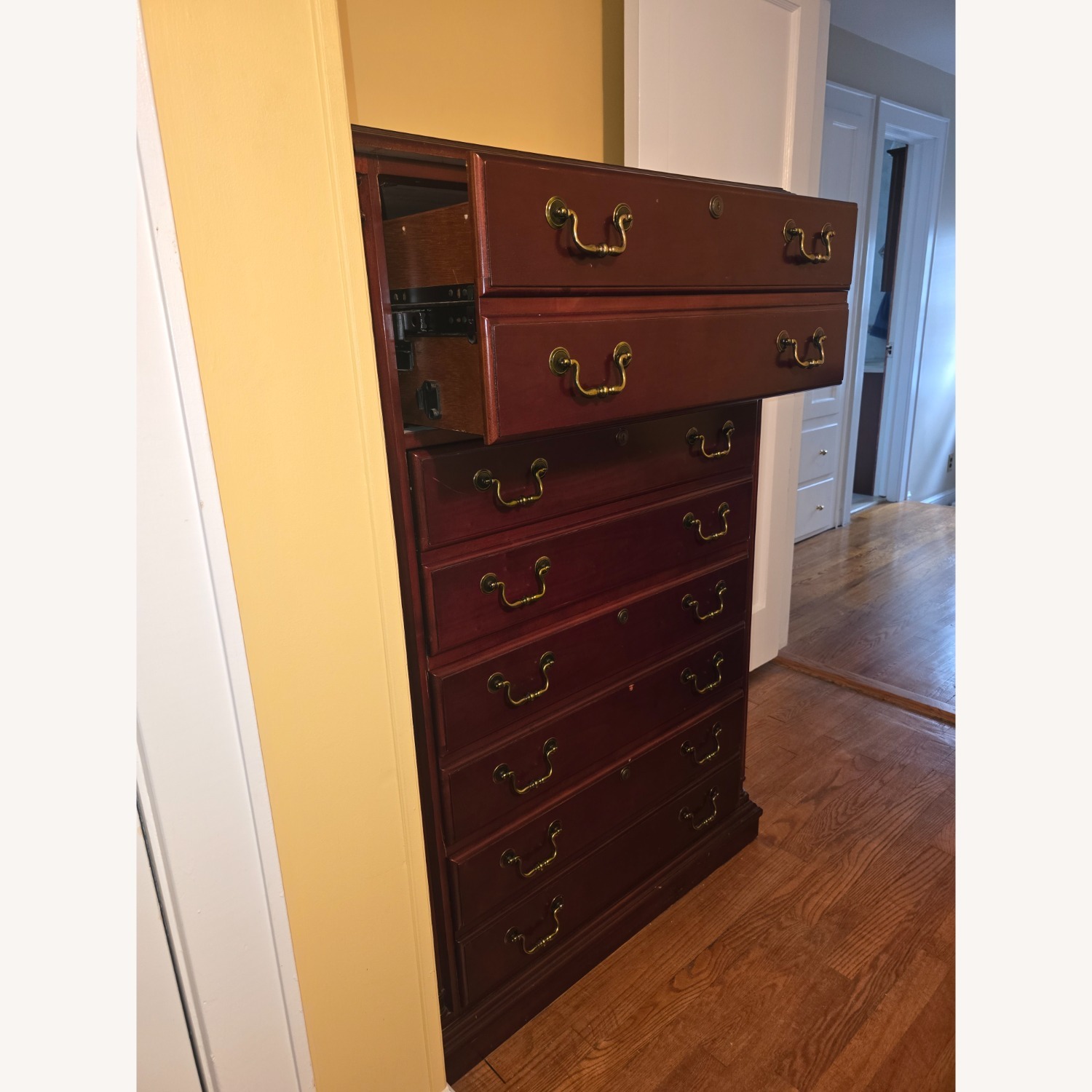 Dark Brown Wood Dresser - image-2
