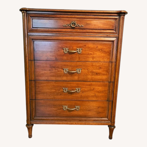 Used Vintage/Antique Finds Dark Brown Wood Dresser for sale on AptDeco