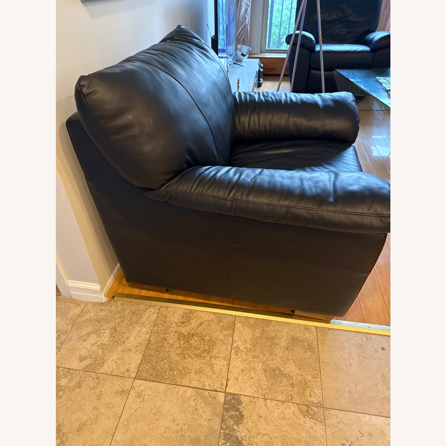 IKEA Vreta Black Leather Armchair - image-3
