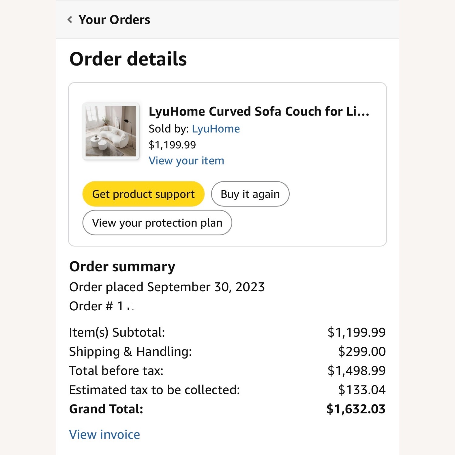 93.6" Curved Sofa Couch for Living Room - image-5