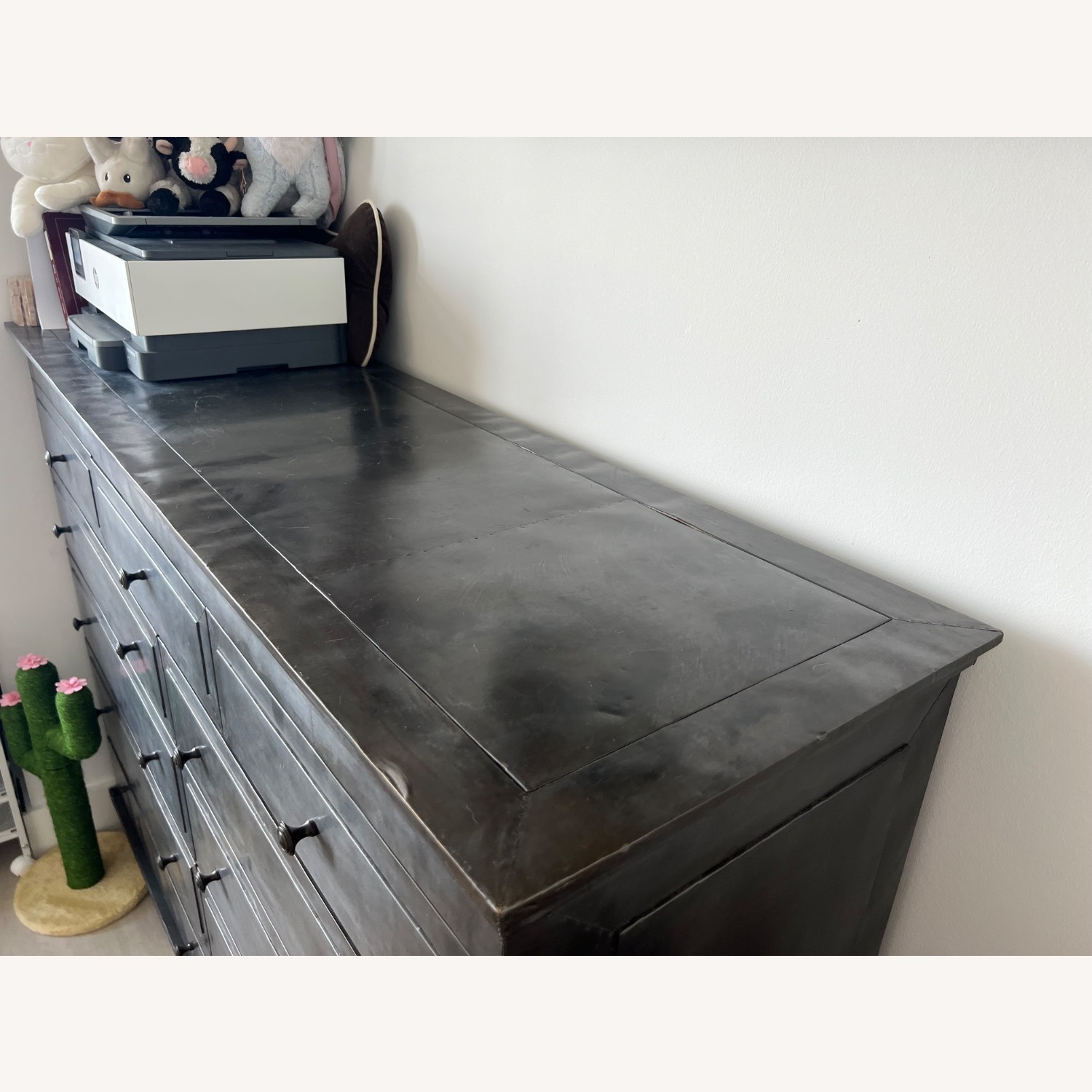 Restoration Hardware Annecy Zinc Wrapped Dresser - image-7