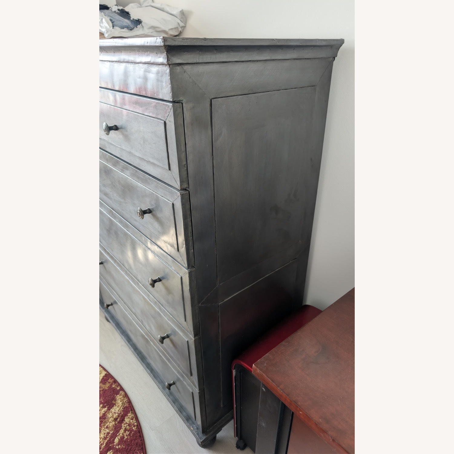 Restoration Hardware Annecy Zinc Wrapped Dresser - image-3