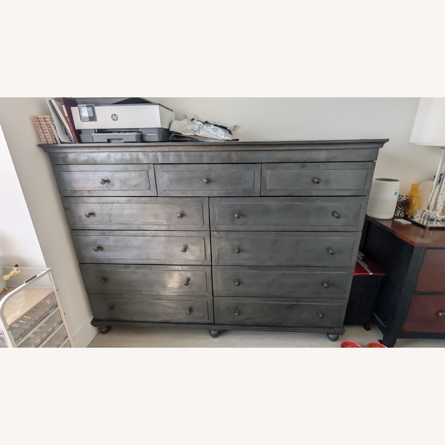 Restoration Hardware Annecy Zinc Wrapped Dresser - image-2
