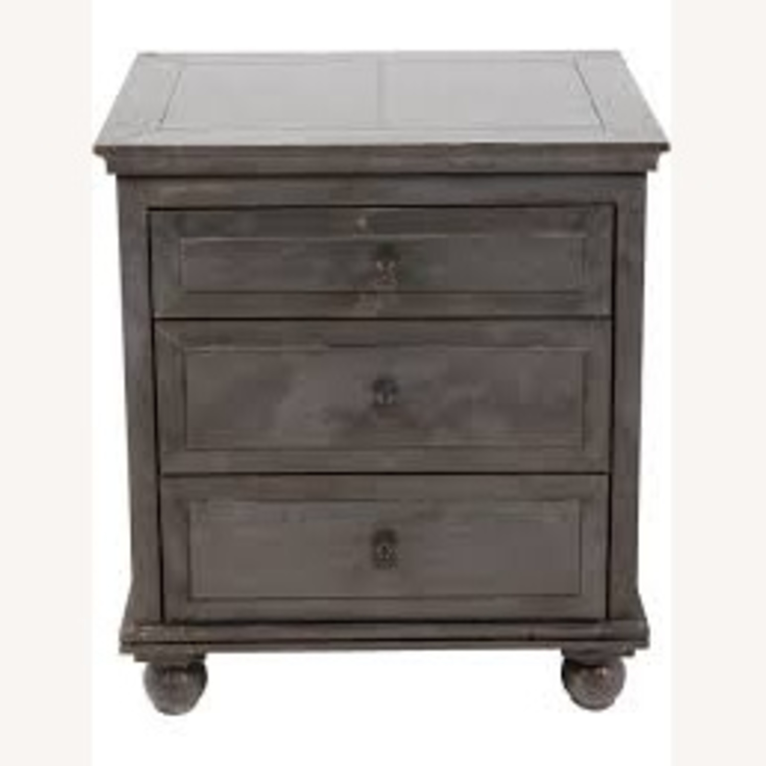 Pair of Restoration Hardware Annecy Zinc Wrapped 3-Drawer Nightstands - image-5