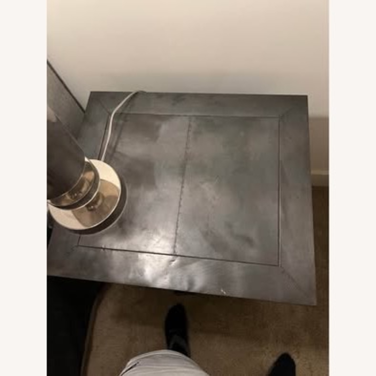Pair of Restoration Hardware Annecy Zinc Wrapped 3-Drawer Nightstands - image-4