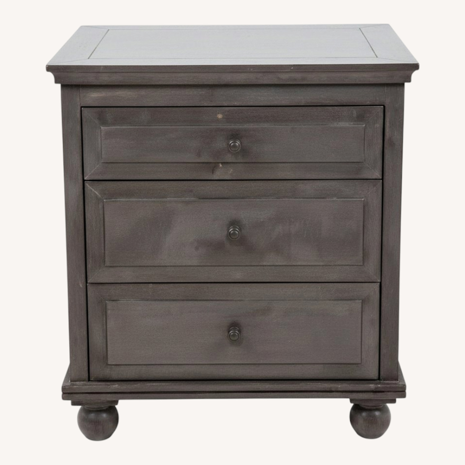 Pair of Restoration Hardware Annecy Zinc Wrapped 3-Drawer Nightstands - image-0