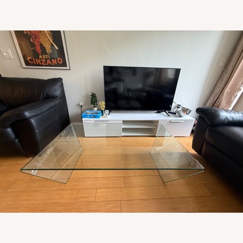 Used Boconcept Adria Classic Modern Glass Coffee Table for sale on AptDeco
