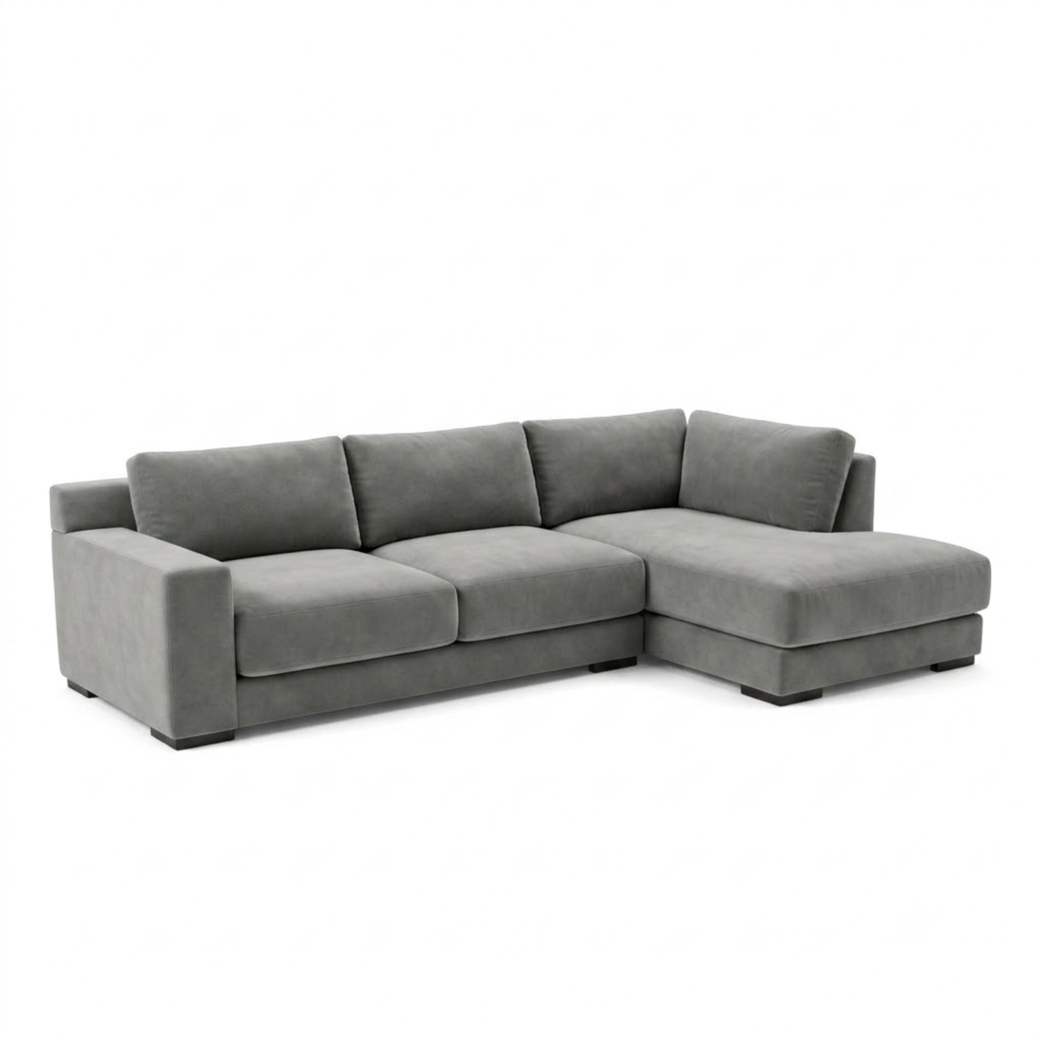 West Elm "Performance Velvet" 2 Piece Sectional - image-9