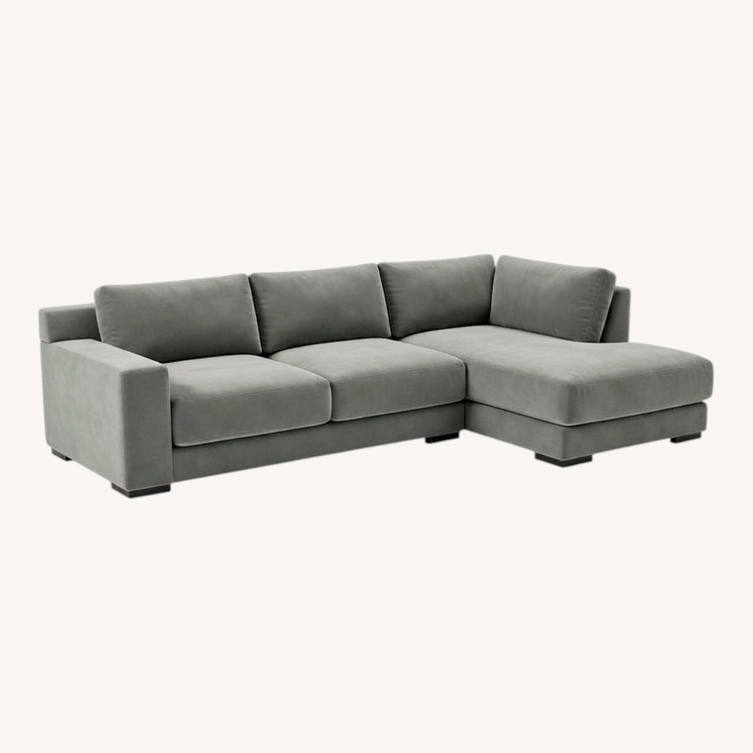 West Elm "Performance Velvet" 2 Piece Sectional - image-10