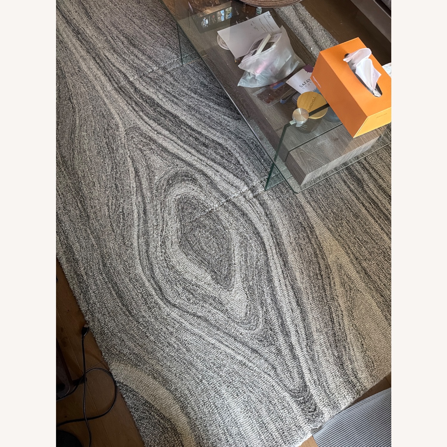 Safavieh Light Gray Wool Area Rug 5' x 8' - image-3