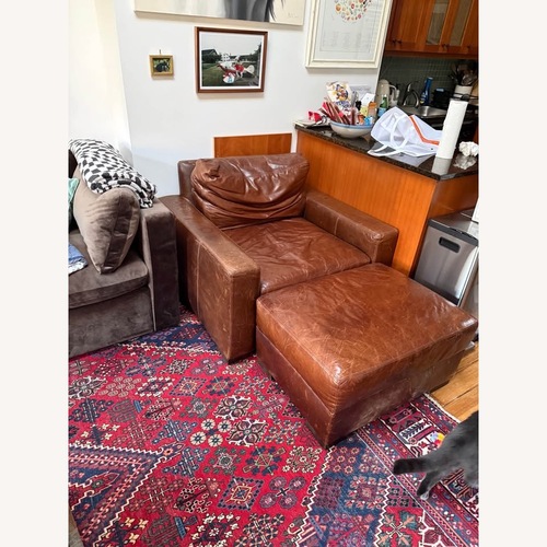 Used Restoration Hardware Maxwell Chair & Ottoman for sale on AptDeco