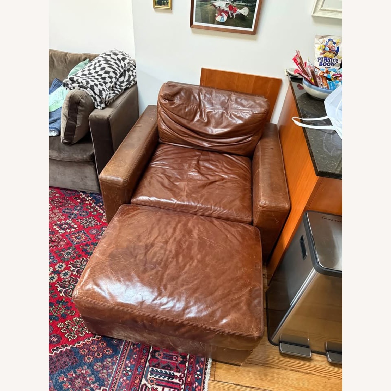 Restoration Hardware Maxwell Chair & Ottoman - image-2