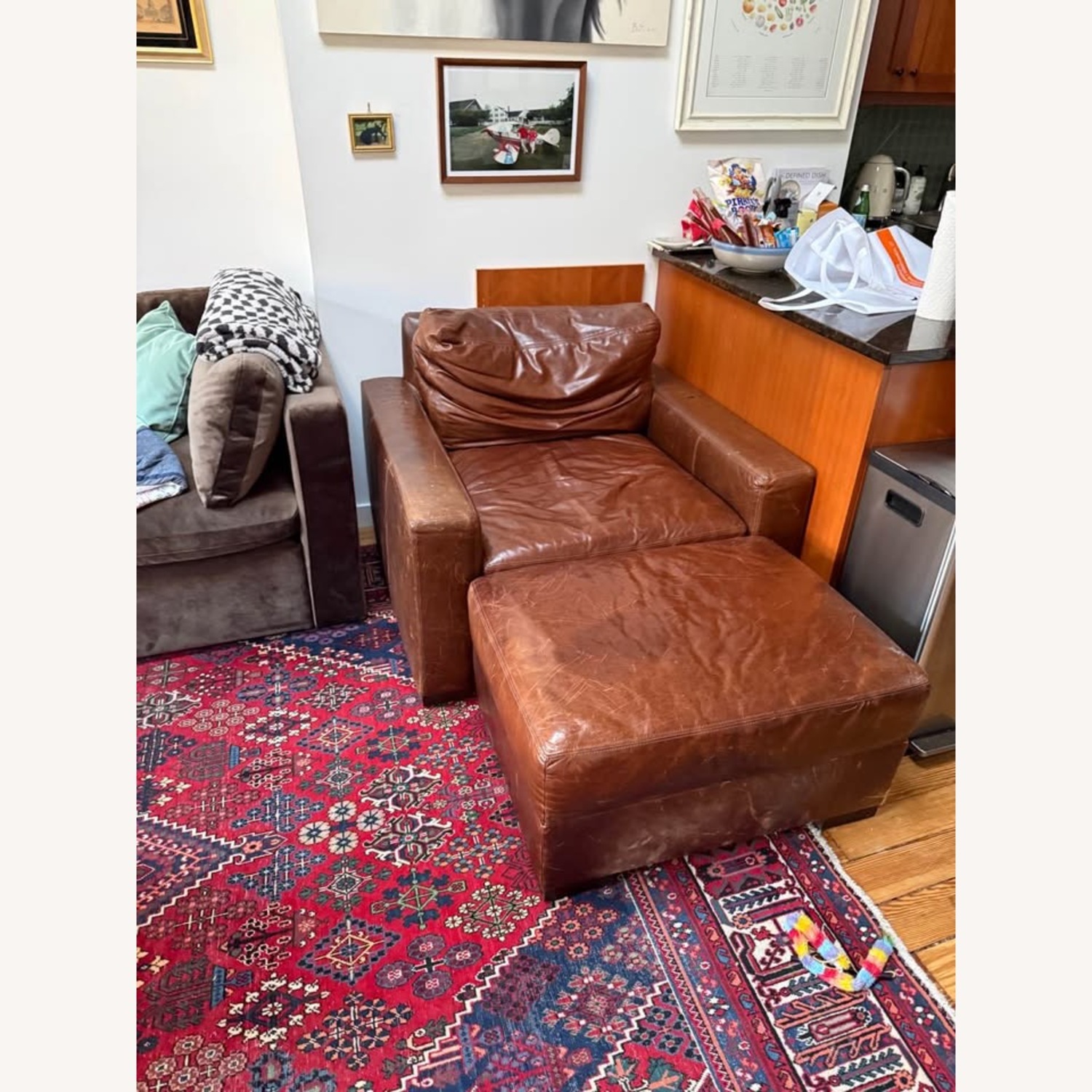 Restoration Hardware Maxwell Chair & Ottoman - image-4