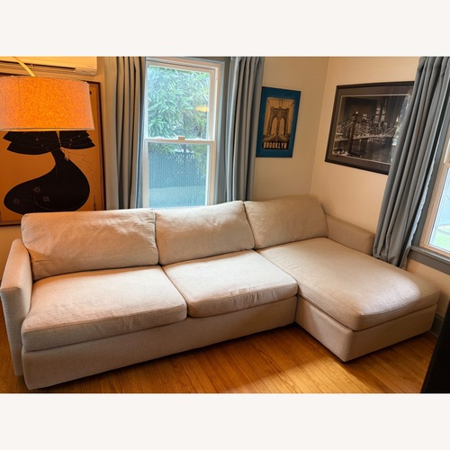Used Jennifer Convertibles Natural 2 Piece Sectional for sale on AptDeco