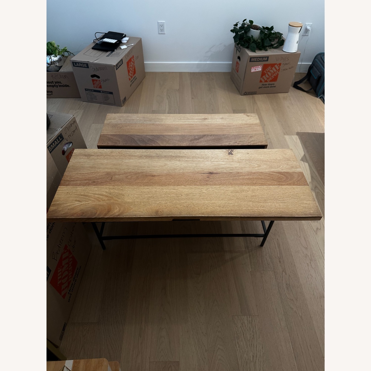 West Elm Solid Wood Coffee Table with Storage - image-4