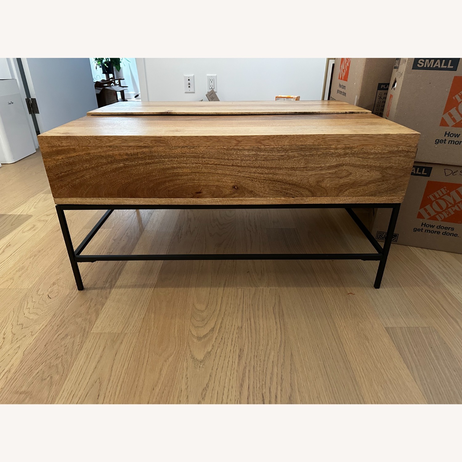 West Elm Solid Wood Coffee Table with Storage - image-2