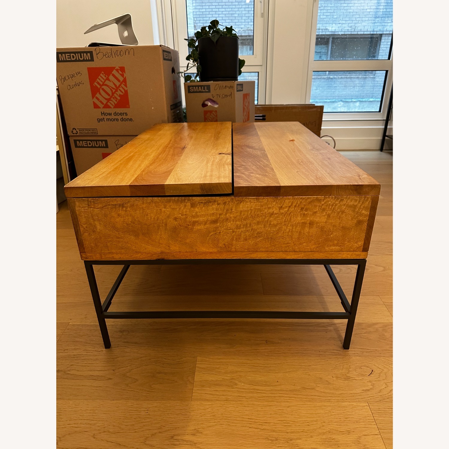 West Elm Solid Wood Coffee Table with Storage - image-3