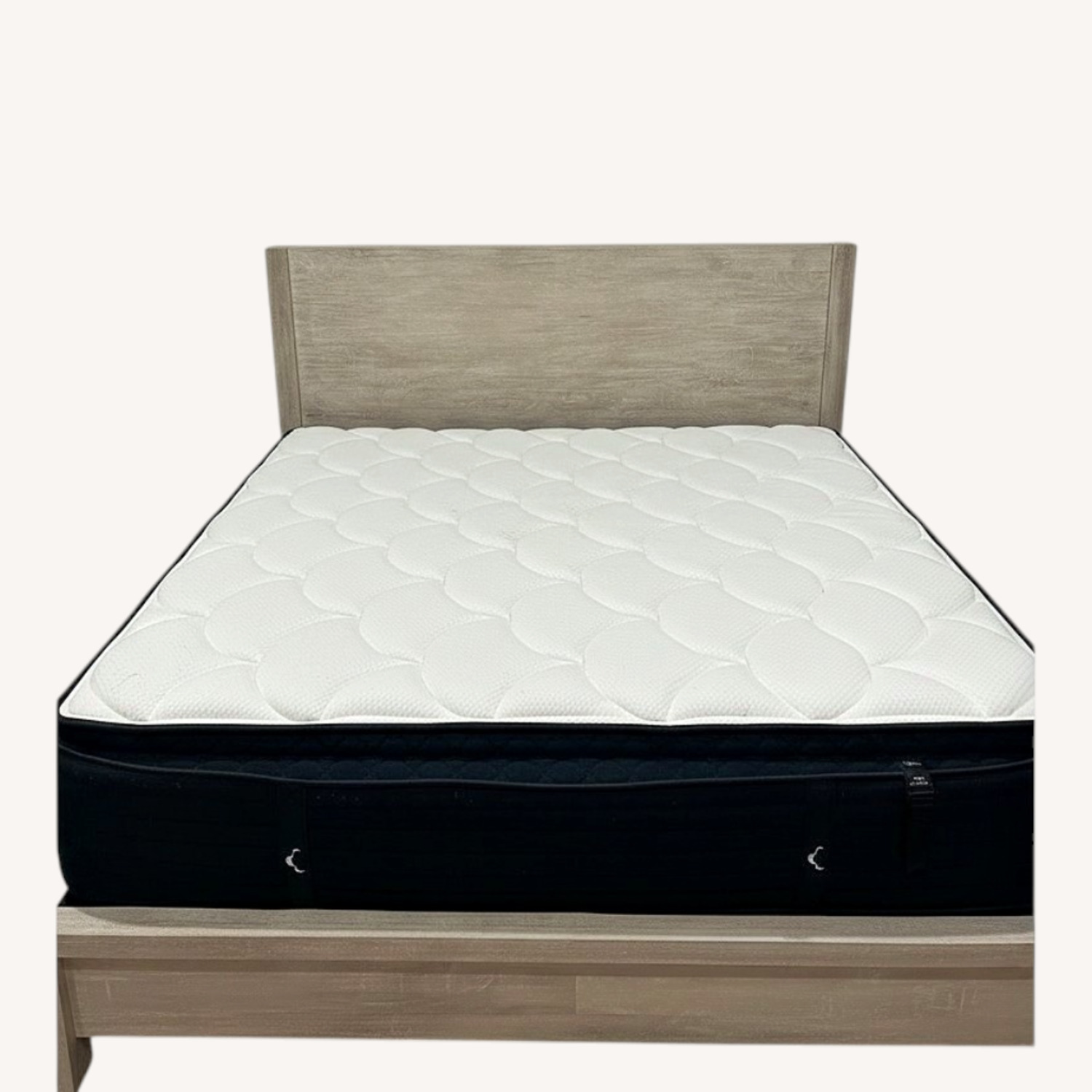 White Fabric King Bed - image-0